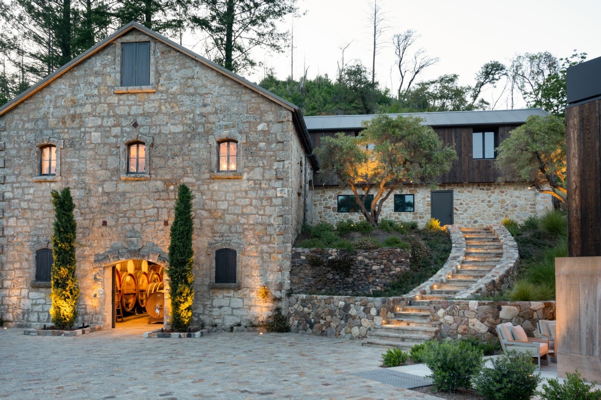 2_Design-Build Wineries Illuminated winery building and landscape lighting design in Napa Valley